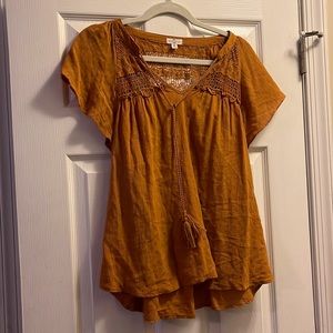 Mustard yellow boho top